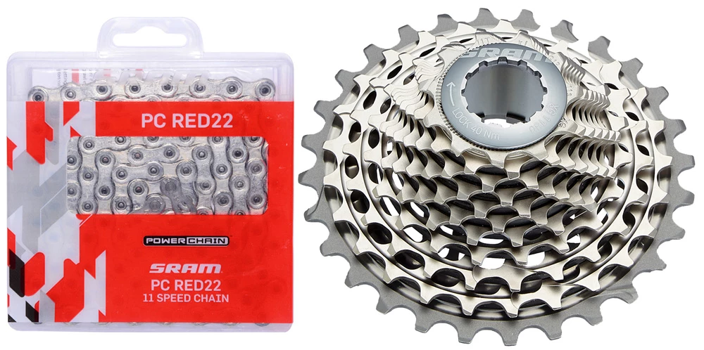 SRAM Red XG-1190 Kit D'usure Cassette + PC Red 22 Chaîne 11 Vitesses 1 SRAM Red XG-1190 Kit D'usure Cassette + PC Red 22 Chaîne 11 Vitesses